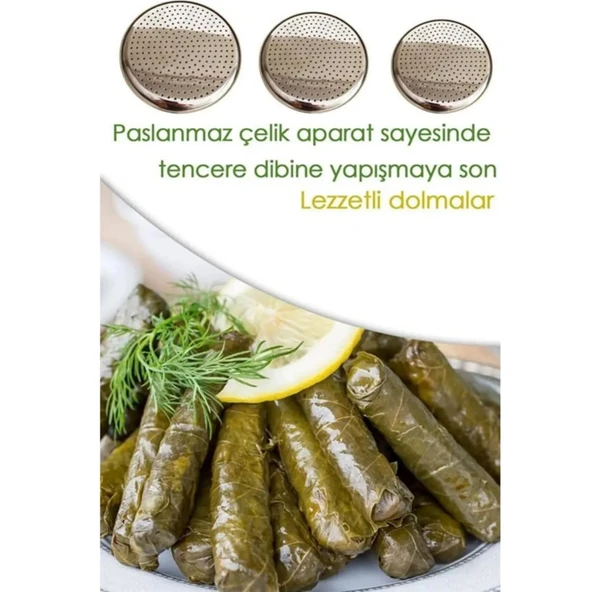 20 cm Paslanmaz Çelik Oval Delikli Model Tepsi Sarma Dolma Altlığı Pide Pizza Mutfak Tepsisi - 3