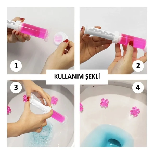 Mor Tuvalet Temizleme Jeli Klozet Banyo Koku Giderici Damga Seti Desenli Koku Giderici Wc Jeli - Resim 5