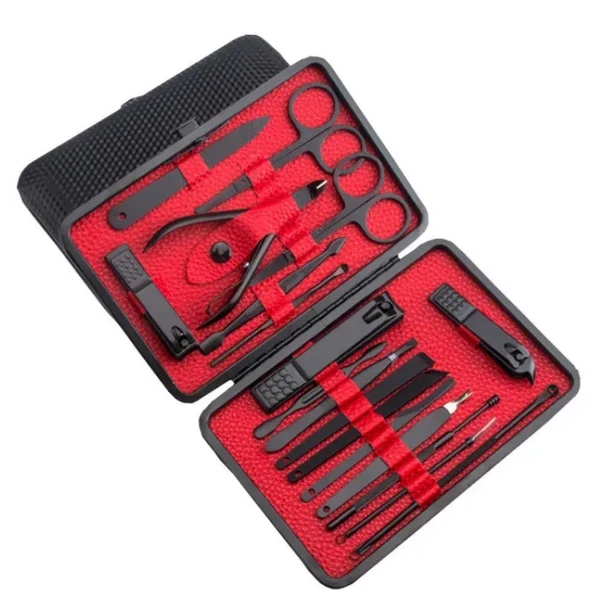 18 Parça Çanta Tipi Manikür Pedikür Tırnak Bakım Seti Pratik Taşınabilir Kişisel Bakım Seti - 5