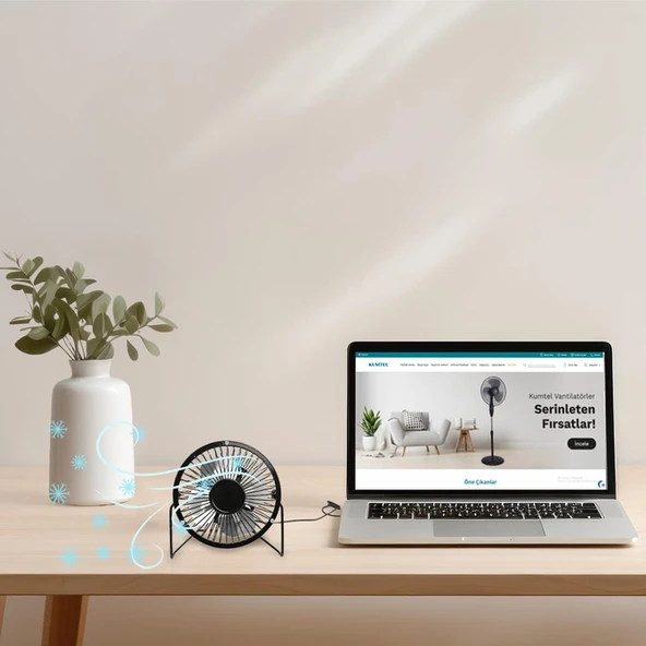 Kumtel 4'lü Masaüstü USB Fan - 4