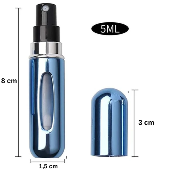 Parfüm Şişesi Çanta Içi Mini Doldurulabilir Seyahat Cep Yedek Parfüm Şişesi 5 ml - 8