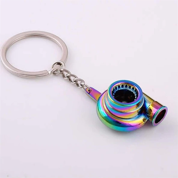Oto Araba Anahtarlık Turbo Metal Bukalemun Renk Sessiz - Resim 4