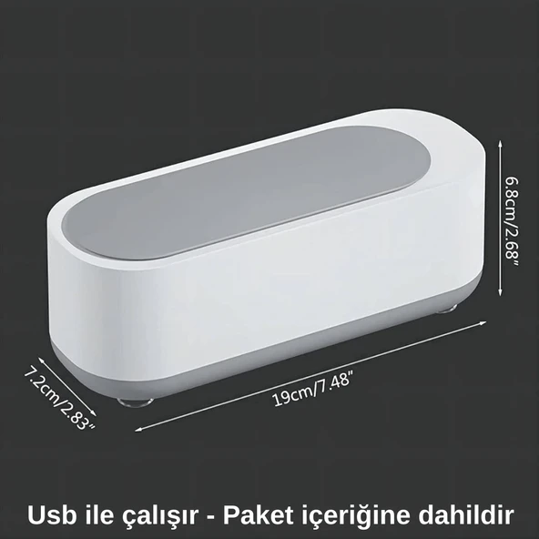 Ultrasonik Takı Temizleyici Cihaz Gözlük Saat Küpe Kolye Dezenfekte Makinesi - 2