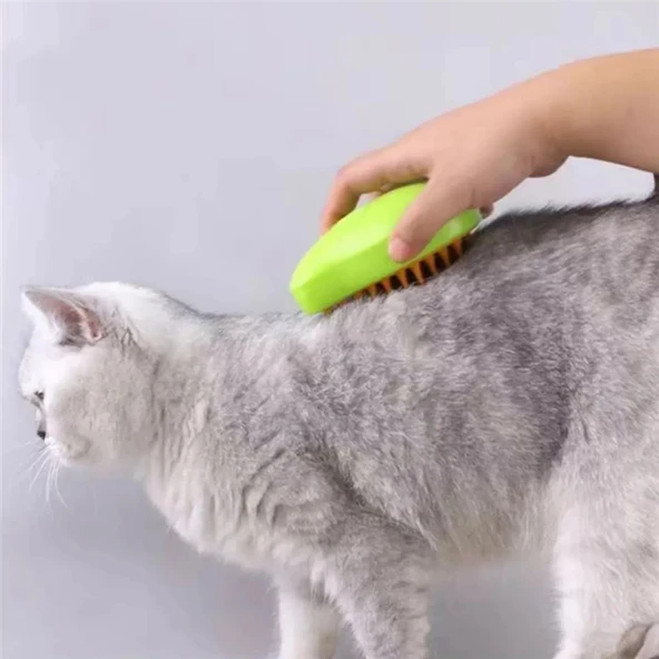 Buharlı Kedi & Köpek Yıkama Fırçası Tarağı Yumuşak Silikon - 4