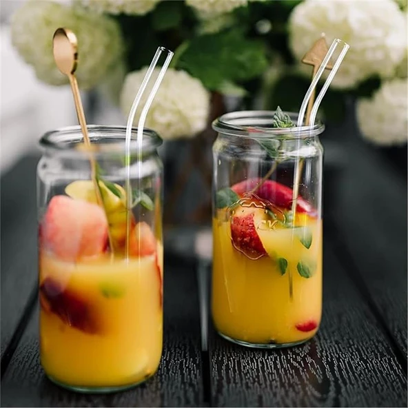 Termosilikat Isıya Dayanıklı Bardak Cam Pipeti Temizleme Fırçası Hediyeli 3 Adet Cam Pipet - 7