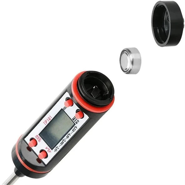 Gıda Termometresi Et Su Süt Sıcaklık Ölçer Yiyecek Sıvı Gıda Isı Ölçüm Termometresi - Resim 8