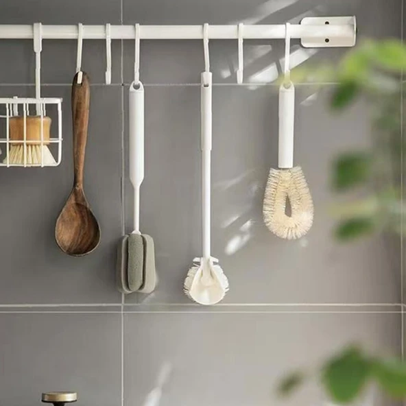 Beyaz Yaprak Model Silikon Uçlu Ekstra Yumuşak Bardak Şişe Ve Biberon Temizleme Fırçası - 8