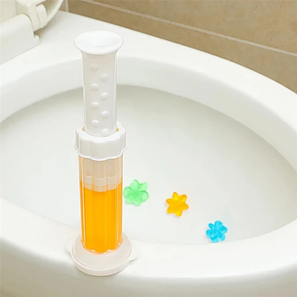 Sarı Tuvalet Temizleme Jeli Klozet Banyo Koku Giderici Damga Seti Desenli Koku Giderici Wc Jeli - 5