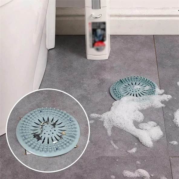 Süzgeçli Silikon Lavabo Ve Küvet Tıkacı Yuvarlak Lavabo Tıkacı Süzgeç Banyo Tıpa Banyo Süzgeç - Resim 6