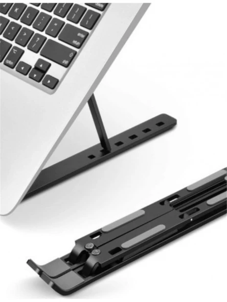 7 Kademeli Ayarlı Katlanabilir Laptop Tablet Standı Siyah - 4
