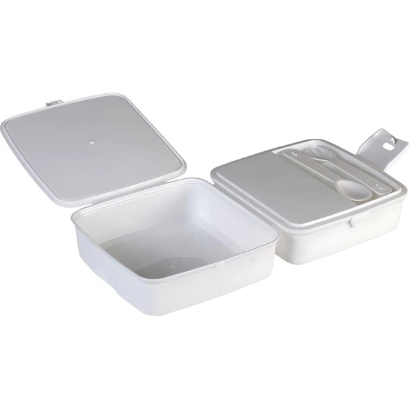 Taşınabilir Okul Piknik Yemek Kabı Beslenme Kutusu Çatal Kaşıklı Katlı Bölmeli Kilitli Saklama Kabı - 7