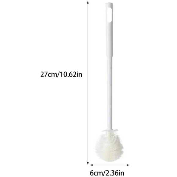 Beyaz Yaprak Model Silikon Uçlu Ekstra Yumuşak Bardak Şişe Ve Biberon Temizleme Fırçası - 5