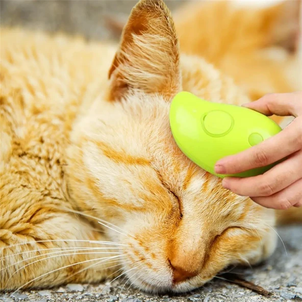Buharlı Kedi & Köpek Yıkama Fırçası Tarağı Yumuşak Silikon - 7
