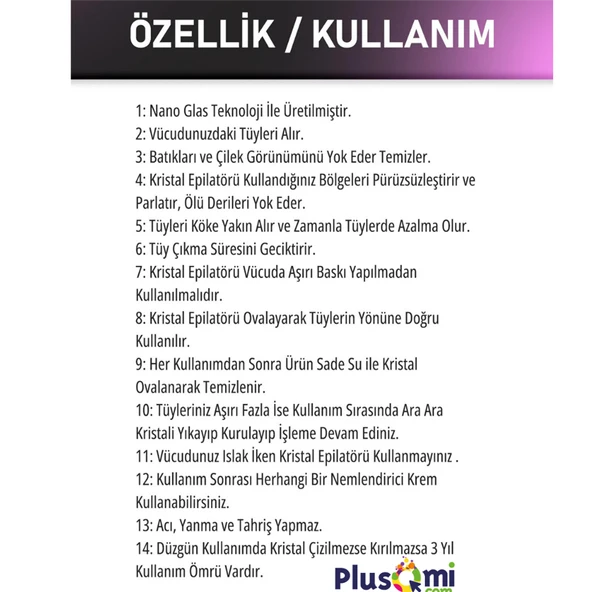 Kristal Epilatör Tüy Alıcı Epilasyon Aleti Tüy Silgisi Tüy Alıcı Fiziksel Kristal Tüy Temizleyici - 8