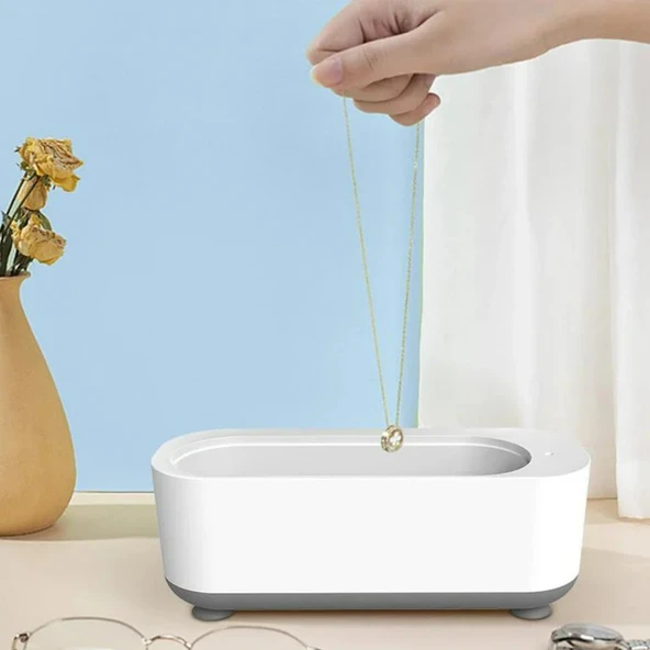 Ultrasonik Takı Temizleyici Cihaz Gözlük Saat Küpe Kolye Dezenfekte Makinesi - 8