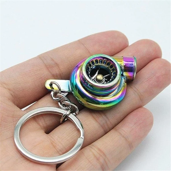 Oto Araba Anahtarlık Turbo Metal Bukalemun Renk Sessiz - Resim 2