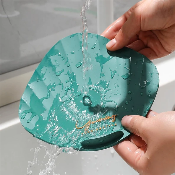 Yeşil Renk Deniz Kabuğu Kötü Koku Önleyici Silikon Mat Desen Banyo Mutfak Lavabo Balkon Tıkaç Kapağı - 4
