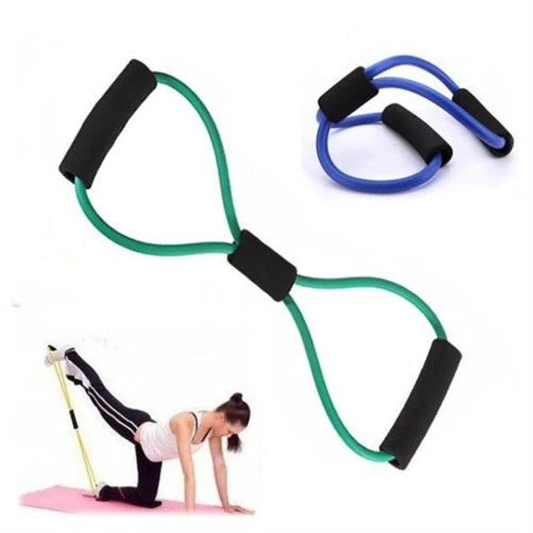 Plates Jimnastik Yoga Squat Aleti Kas Germe Güçlendirme Egzersiz El Kol Kondinasyon Lastiği - 5