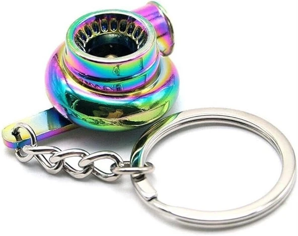 Oto Araba Anahtarlık Turbo Metal Bukalemun Renk Sessiz - Resim 6