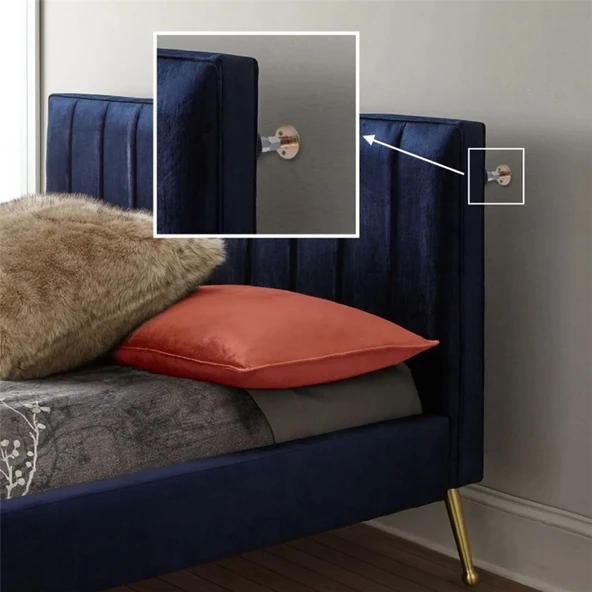 Yatak Baza Başlık Sabitleme Aparatı Ses Ve Sallanma Titreşim Önleyici Eşya Sabitleme Metal 2 Adet (6,5cm x 8,5cm) - Resim 8