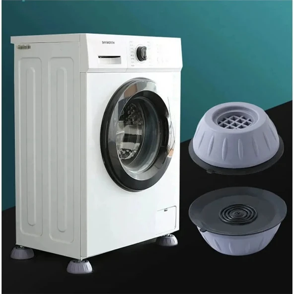 Çamaşır Makinesi Titreşim Önleyici Kaydırmaz Vantuzlu Stoper Set 8 Adet - 3