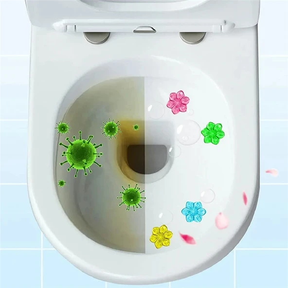 Mor Tuvalet Temizleme Jeli Klozet Banyo Koku Giderici Damga Seti Desenli Koku Giderici Wc Jeli - Resim 6