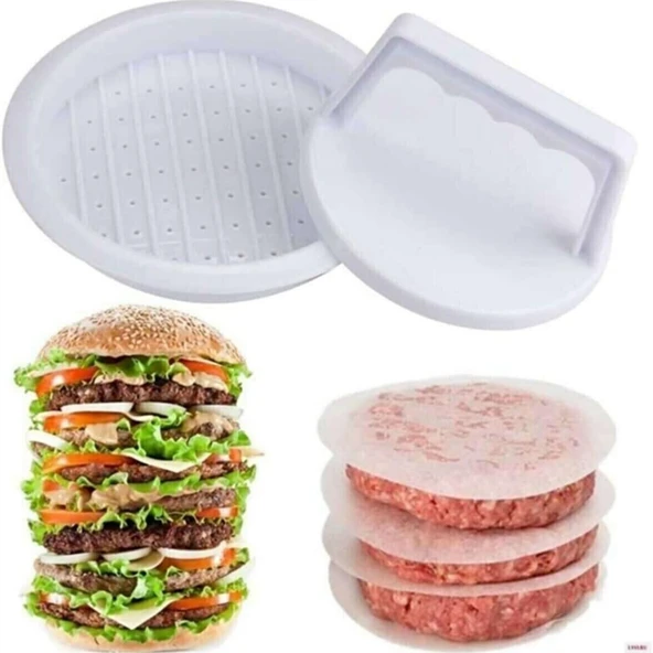 Hamburger Köfte Kalıbı Köfte Presi Şekillendirici Burger Press Pratik Köfte Yapma Aparatı - 4