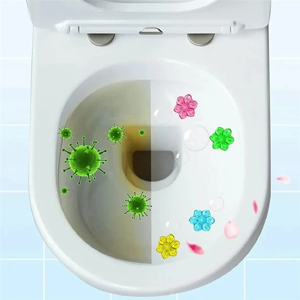 Turuncu Tuvalet Temizleme Jeli Klozet Banyo Koku Giderici Damga Seti Desenli Koku Giderici Wc Jeli - 4