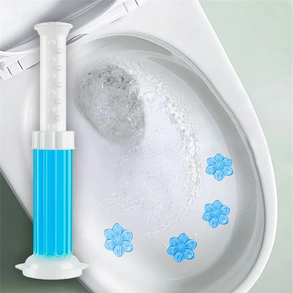 Mavi Tuvalet Temizleme Jeli Klozet Banyo Koku Giderici Damga Seti Desenli Koku Giderici Wc Jeli - 2