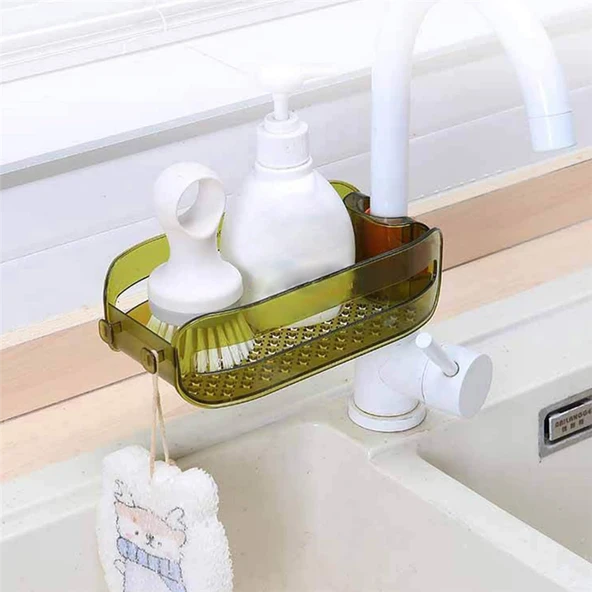 Şampuanlık Sabunluk Süngerlik Banyo Mutfak Düzenleyici Askılı Ayarlanabilir Vakumlu Organizer - 5