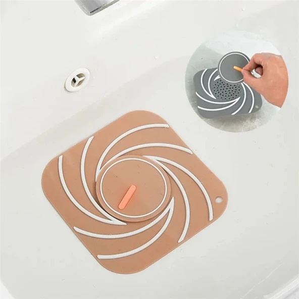 Silikon Kötü Koku Önleyici Delikli Banyo Mutfak Lavabo Koku Önleyici Sızdırmaz Ped Gri Renk - 6