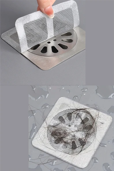 10 Adet Banyo Gider Süzgeci Saç Yakalayıcı Süzgeç Banyo Duş Gider Tıkanık Önleyici Süzgeç - 6