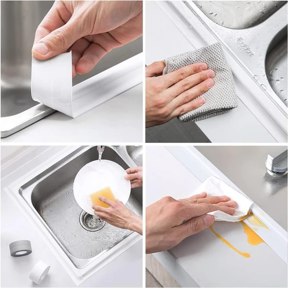 Su Sızdırmaz Geçirmez Bant Lavabo Küvet Kenar Bandı Küvet Duş - 3