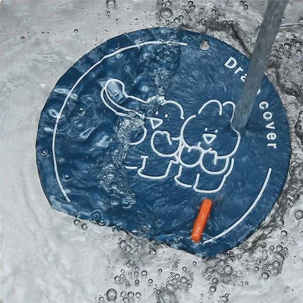 Gri Renk 3 Adet Kötü Koku Önleyici Silikon Mat Banyo Mutfak Lavabo Balkon Gider Tıpa Tıkacı Kapak - Resim 5