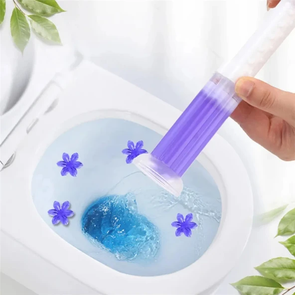 Mor Tuvalet Temizleme Jeli Klozet Banyo Koku Giderici Damga Seti Desenli Koku Giderici Wc Jeli - Resim 4