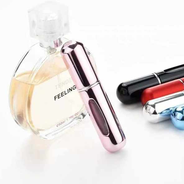 Parfüm Şişesi Çanta Içi Mini Doldurulabilir Seyahat Cep Yedek Parfüm Şişesi 5 ml - 5