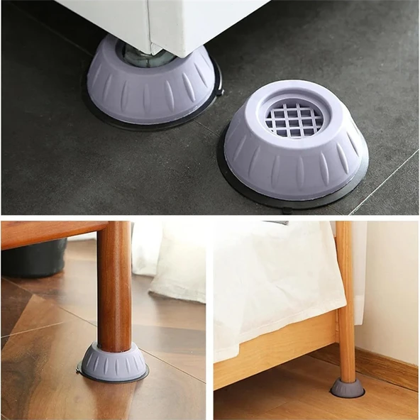 Çamaşır Makinesi Titreşim Önleyici Kaydırmaz Vantuzlu Stoper Set 8 Adet - 4