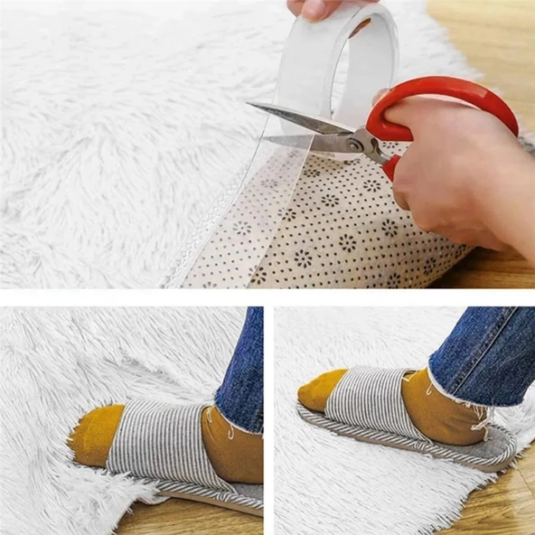 Çift Taraflı Nano Teknolojili Süper Güçlü Bant 3 Metre İz Bırakmayan Şeffaf Yapışkan Montaj Bandı - 3