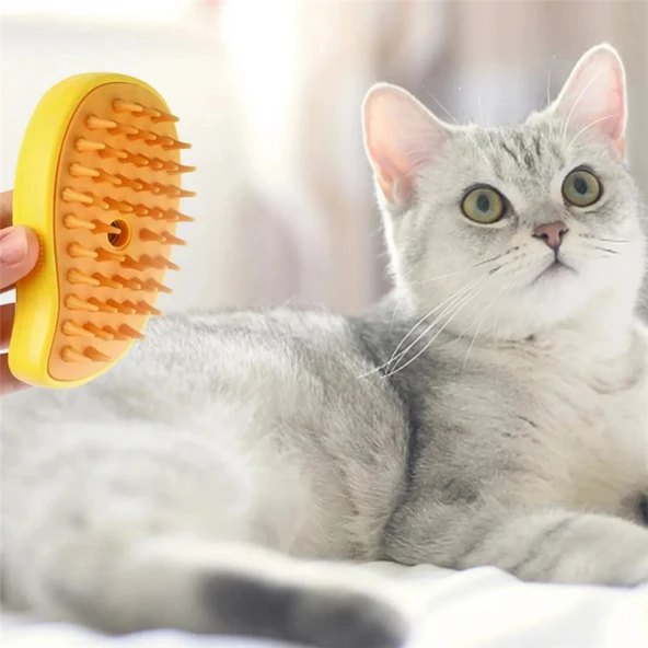 Buharlı Kedi & Köpek Yıkama Fırçası Tarağı Yumuşak Silikon - 2