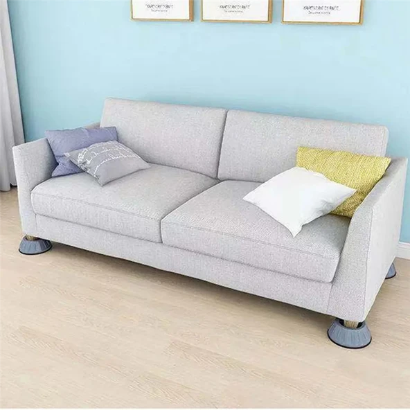 12 Adet Çamaşır Makinesi Titreşim Ve Gürültü Önleyici Kaydırmaz Vantuzlu Zemin Koruyucu Stoper Set - 6