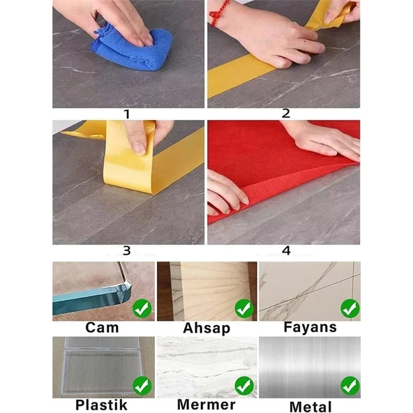 Halı Kaydırmaz Bant Halı Kilim Sabitleme ve Yapıştırma Bandı Çift Taraflı Bant 5 m - 2