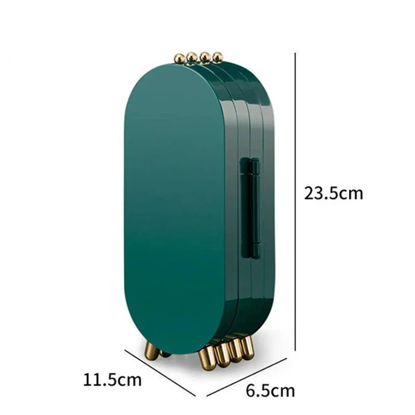 4 Bölmeli Takı Organizeri Aynalı Takı Yüzük Standı, Küpe Standı, Kolye Düzenleyici - 8