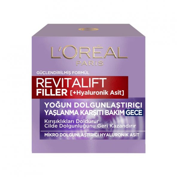 LOréal Paris Revitalift Filler Yoğun Dolgunlaştırıcı Yaşlanma Karşıtı Gece Kremi 50ml - Hyaluronik Asit - 2