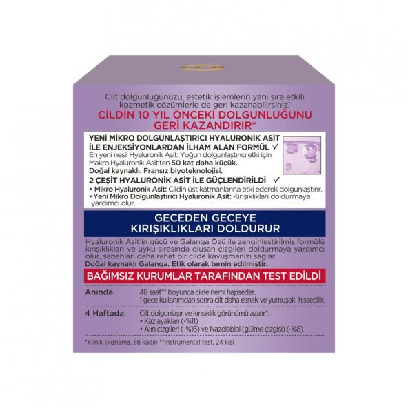 LOréal Paris Revitalift Filler Yoğun Dolgunlaştırıcı Yaşlanma Karşıtı Gece Kremi 50ml - Hyaluronik Asit - 3