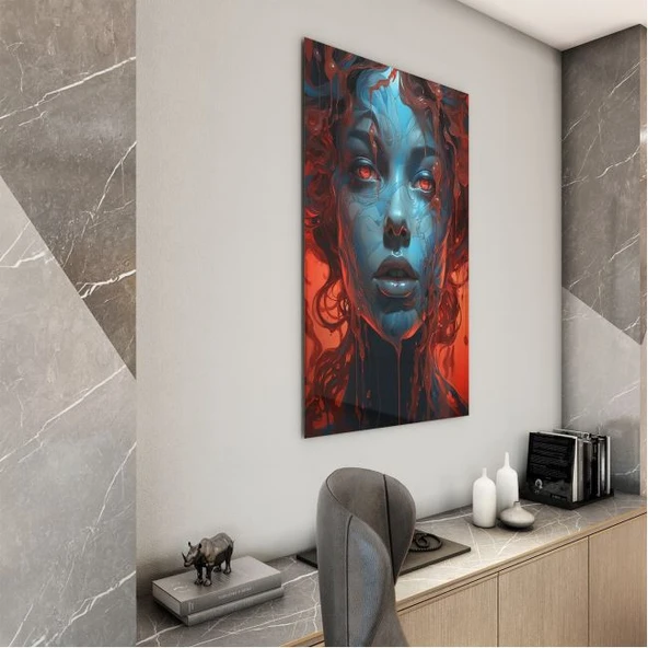 Karışık Duvar Tasarım Cam Tablo - Karisik - Dikey Motif 01-547 - Resim 3