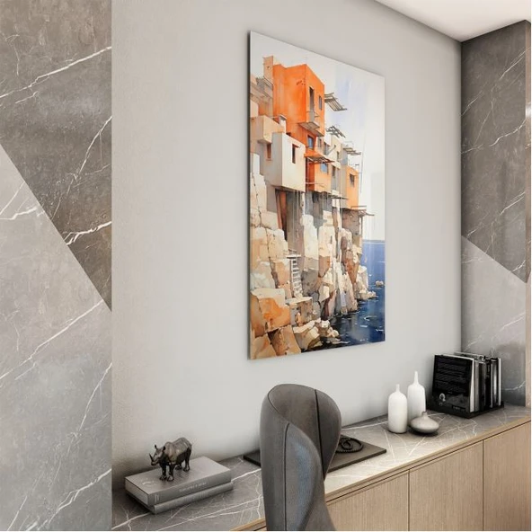 Karışık Duvar Tasarım Cam Tablo - Karisik - Dikey Motif 01-590 - Resim 3