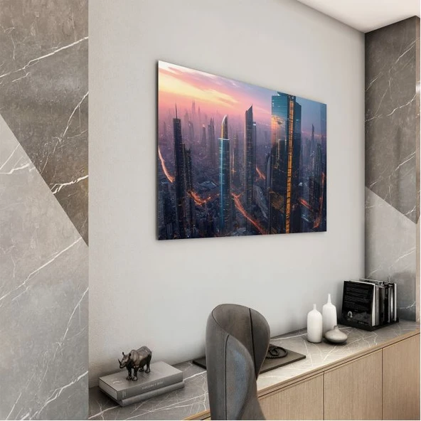 Mesleki Cam Tablo - Mimar - Yatay Motif 07-001 - Resim 3