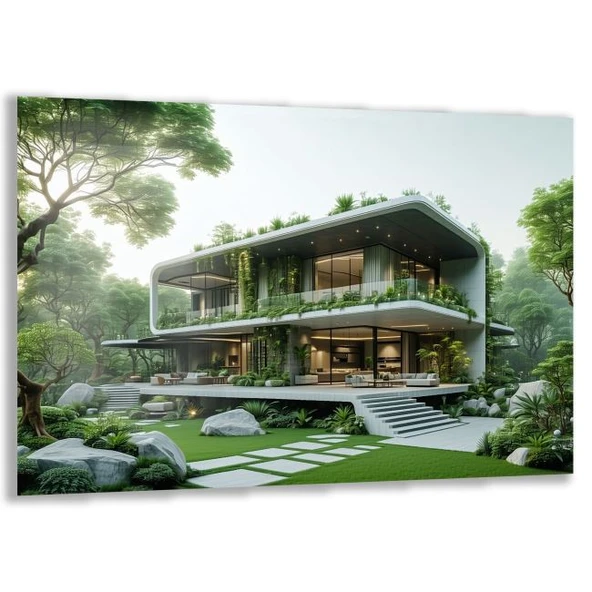 Mesleki Cam Tablo - Mimar - Yatay Motif 07-187