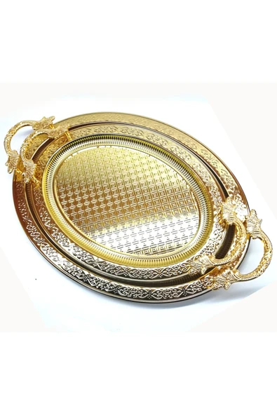 Arow 3695 Rossı 2 Lı Oval Gold Tepsı