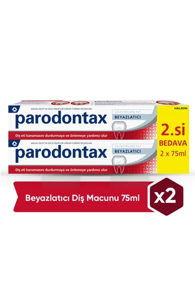 Parodontax Geliştirilmiş Tat Beyazlatıcı Diş Macunu 75 ml 2'li